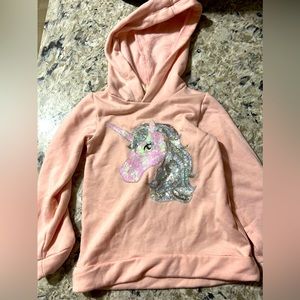 2T toddler girl pink unicorn sparkle sequin sweatshirt